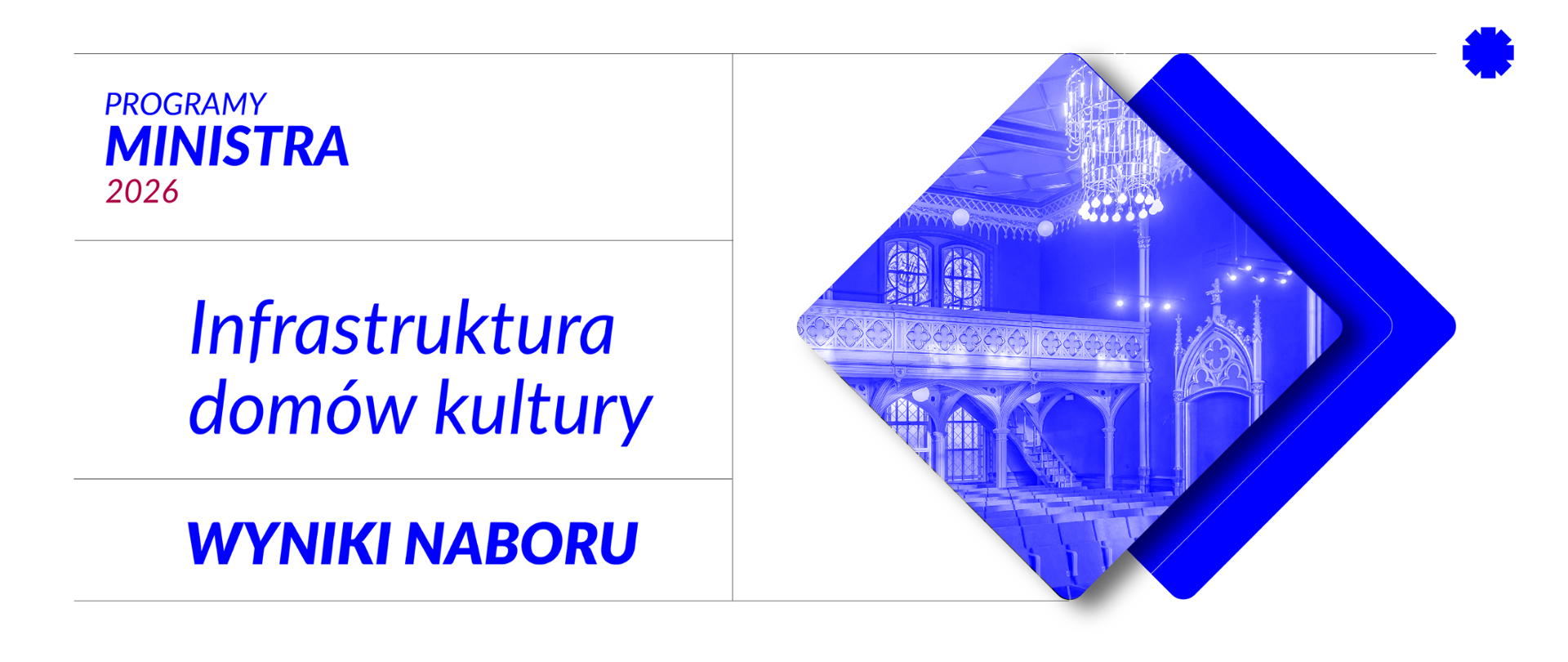 Wyniki naboru do programu Infrastruktura domów kultury 2026