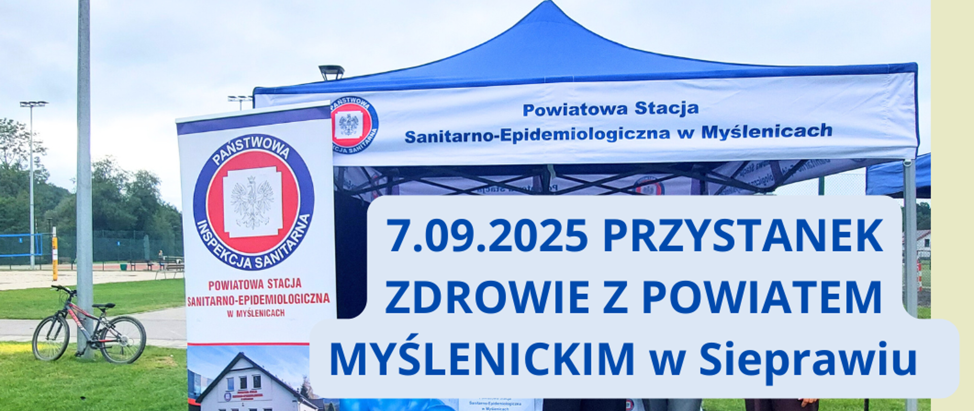stoisko edukacyjne podczas PRZYSTANEK ZDROWIE z POWIATEM MYŚLENICKIM