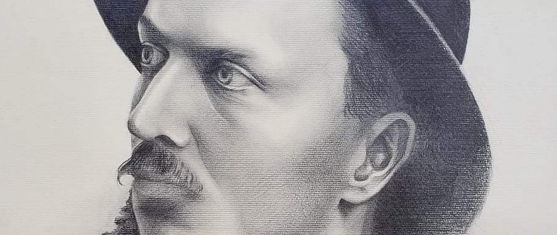 Rysunek - portret Wojciecha Brzegi zrealizowała Alicja Lechowicz uczennica kl. 5 OSSP w roku 2021. Rysunek przedstawiający dyrektora szkoły narysowany jest ołówkiem na papierze. Dyrektor przedstawiony jest w stroju góralskim. Na głowie ma kapelusz góralski. Ubrany jest również w czarny kożuch z narzuconą białą cuchą. Wojciech Brzega na rysunku zwrócony jest w prawą stronę. Przedstawiony jest jako młoda osoba pełna sił, patrzy zdecydowanym wzrokiem, ma charakterystycznego wąsa.