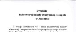 Życzenia od Towarzystwa Muzycznego w Jarocinie im. Alfonsa Kowalskiego.