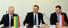 Sekretarz Stanu w Ministerstwie Infrastruktury Mikołaj Wild oraz Wiceminister Transportu i Komunikacji Litwy Ricardas Degutis