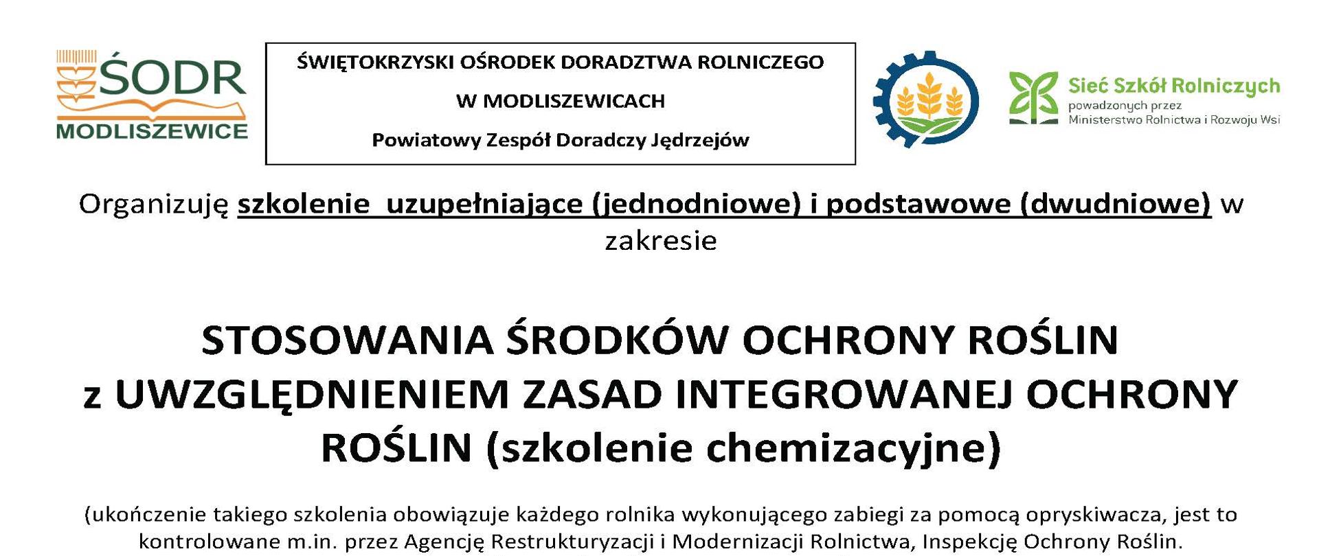 Stosowanie środków ochrony roślin z uwzględnieniem zasad integrowanej ochrony roślin