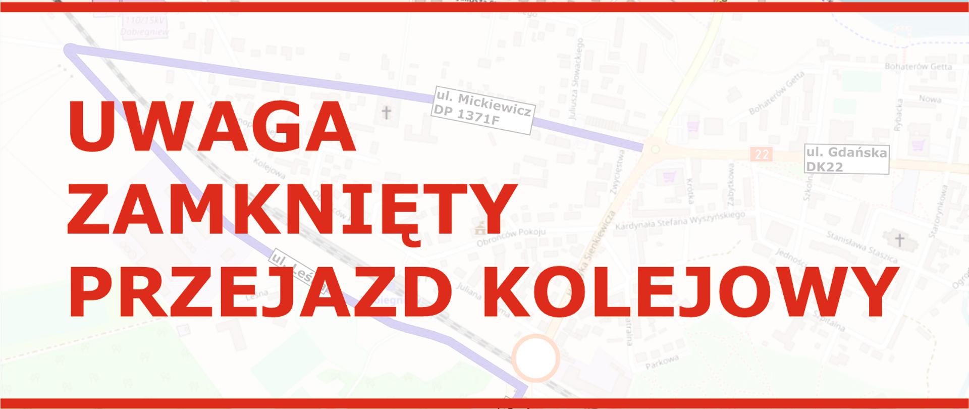 Trasa objazdu w miejscowości Dobiegniew