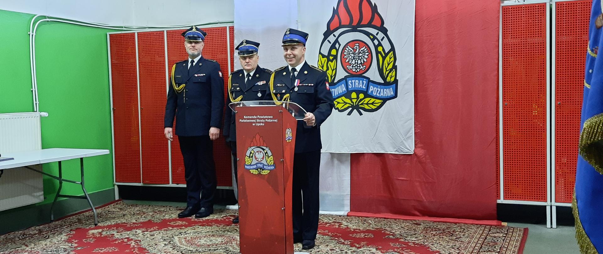 Pożegnanie ze służbą w PSP aspiranta sztabowego Piotra Hedy. 