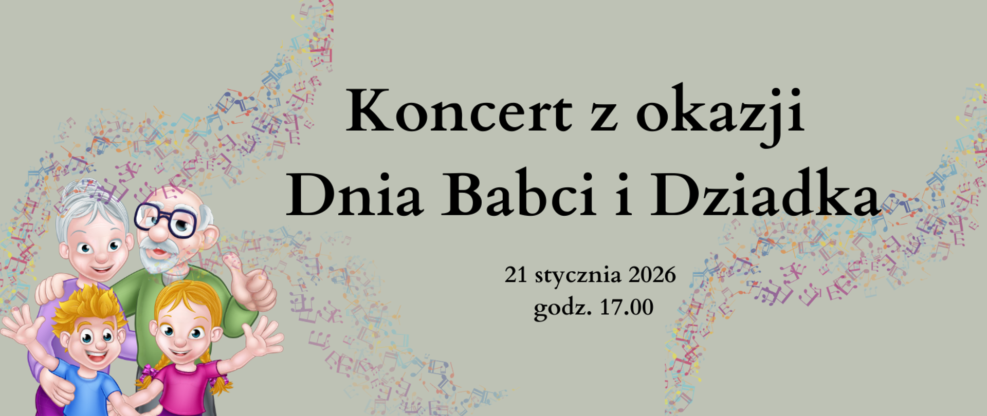 Koncert z okazji Dnia Babci i Dziadka baner
