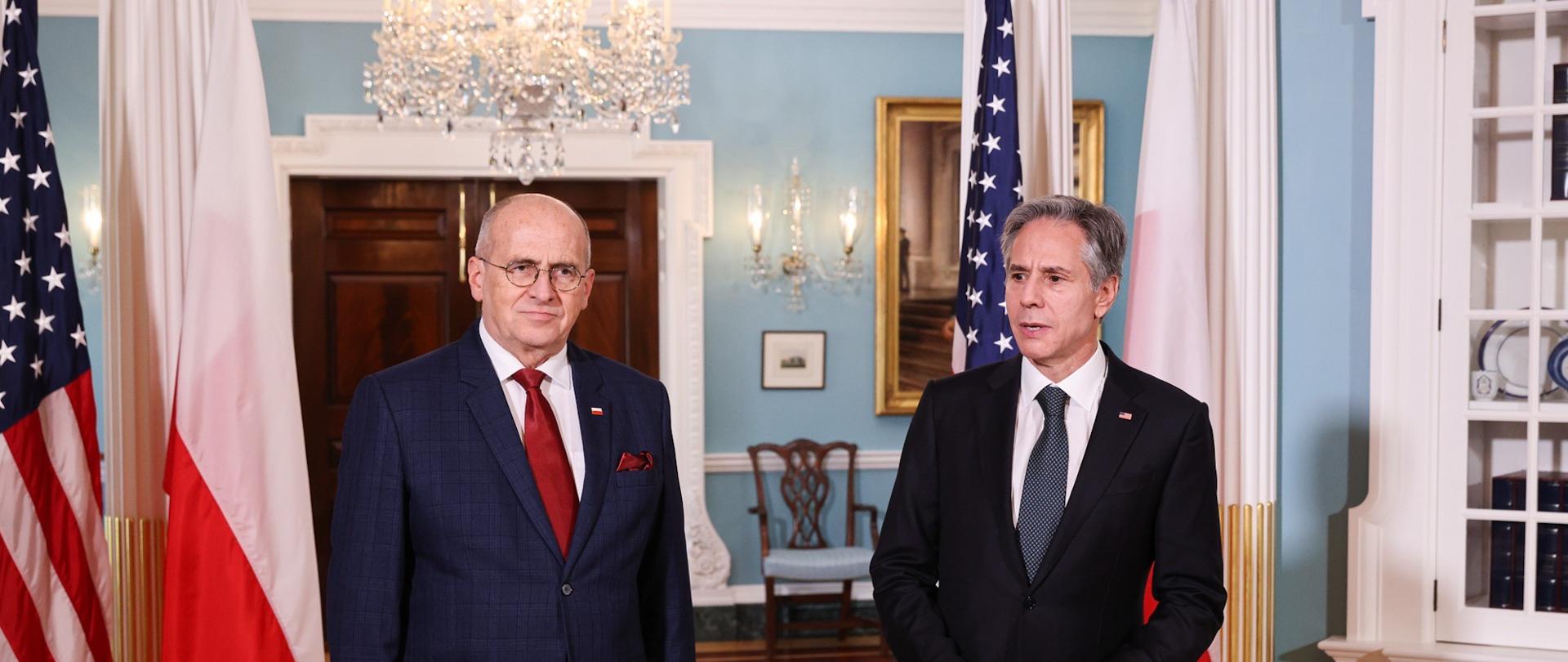 Minister Zbigniew Rau and Secretary of State Antony Blinken
