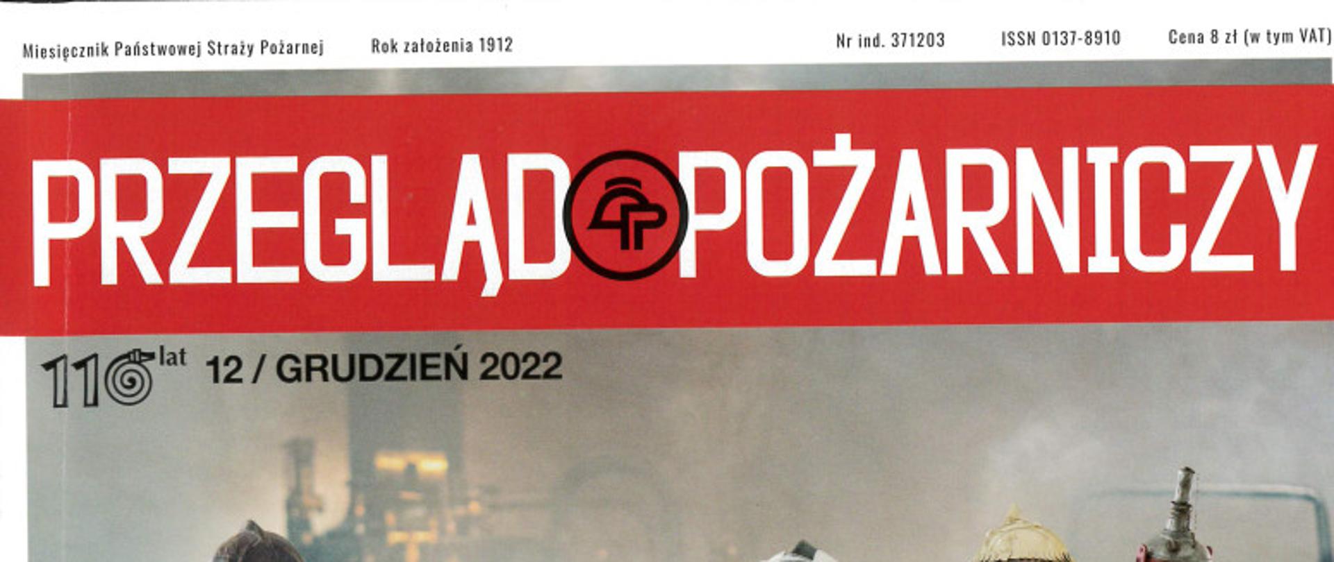 grupa strażaków w różnych mundurach z róznych pokoleń stoi przed położoną drabiną