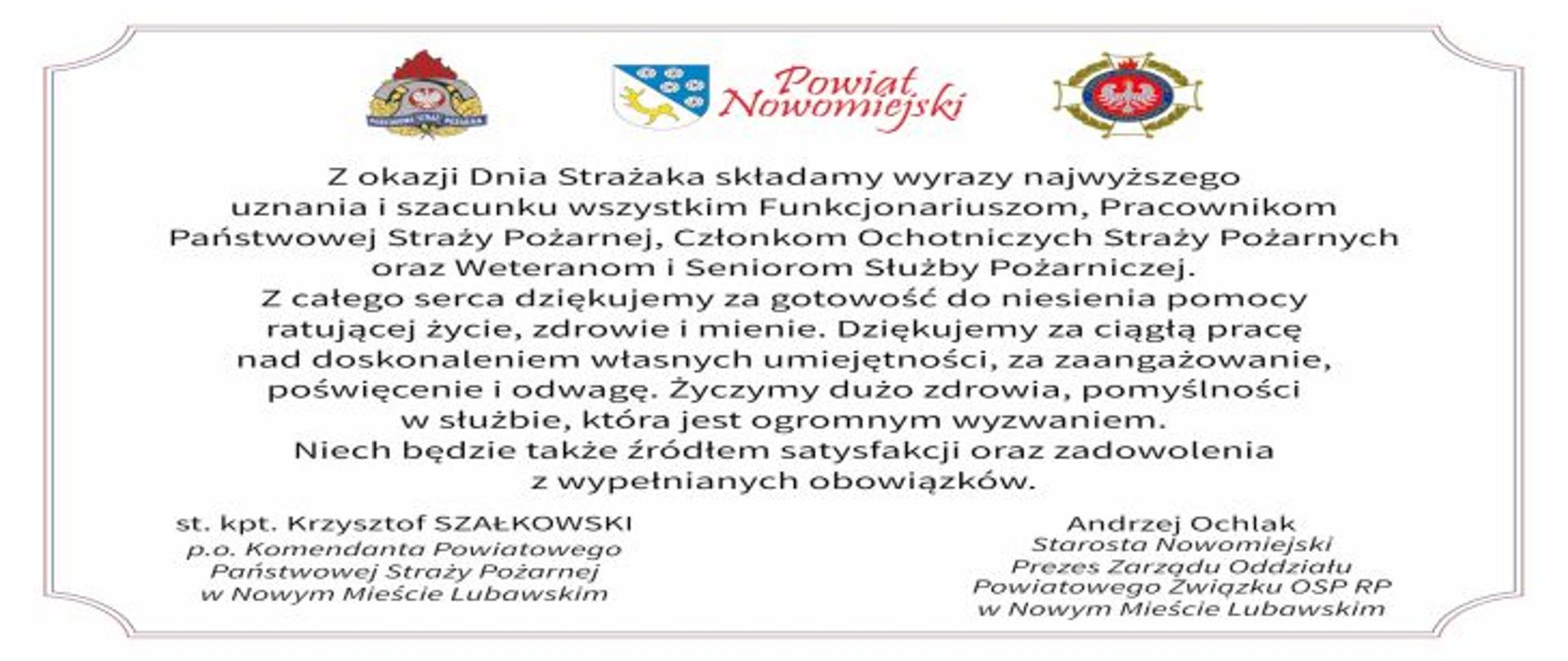 Życzenia Z okazji Dnia Strażaka
