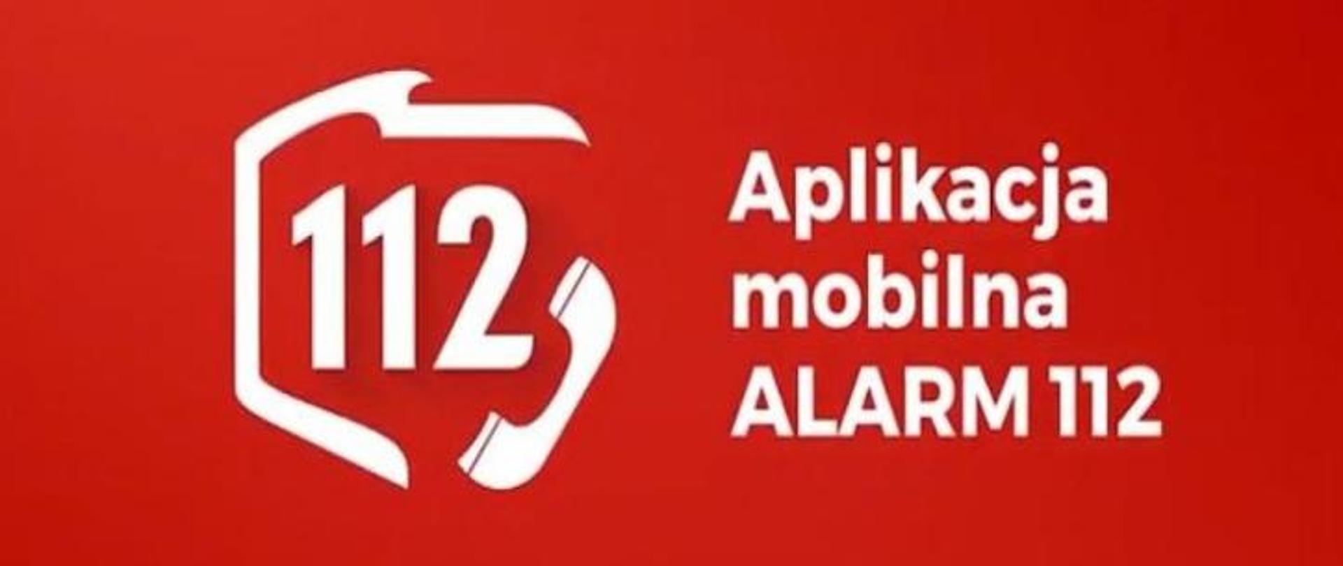 Baner aplikacji mobilnej ALARM 112
