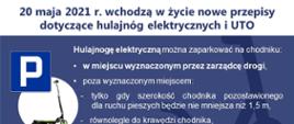 Nowe przepisy dotyczące hulajnóg elektrycznych i urządzeń transportu osobistego - zasady parkowania