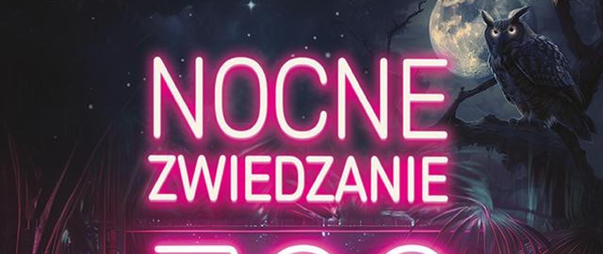 plakat promocyjny nocnego zwiedzania ZOO Chorzów