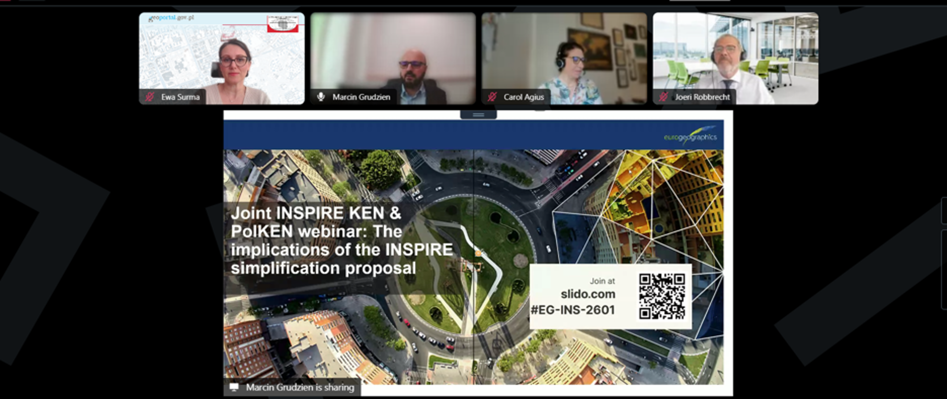 zrzut ekranu z uczestnikami webinaru