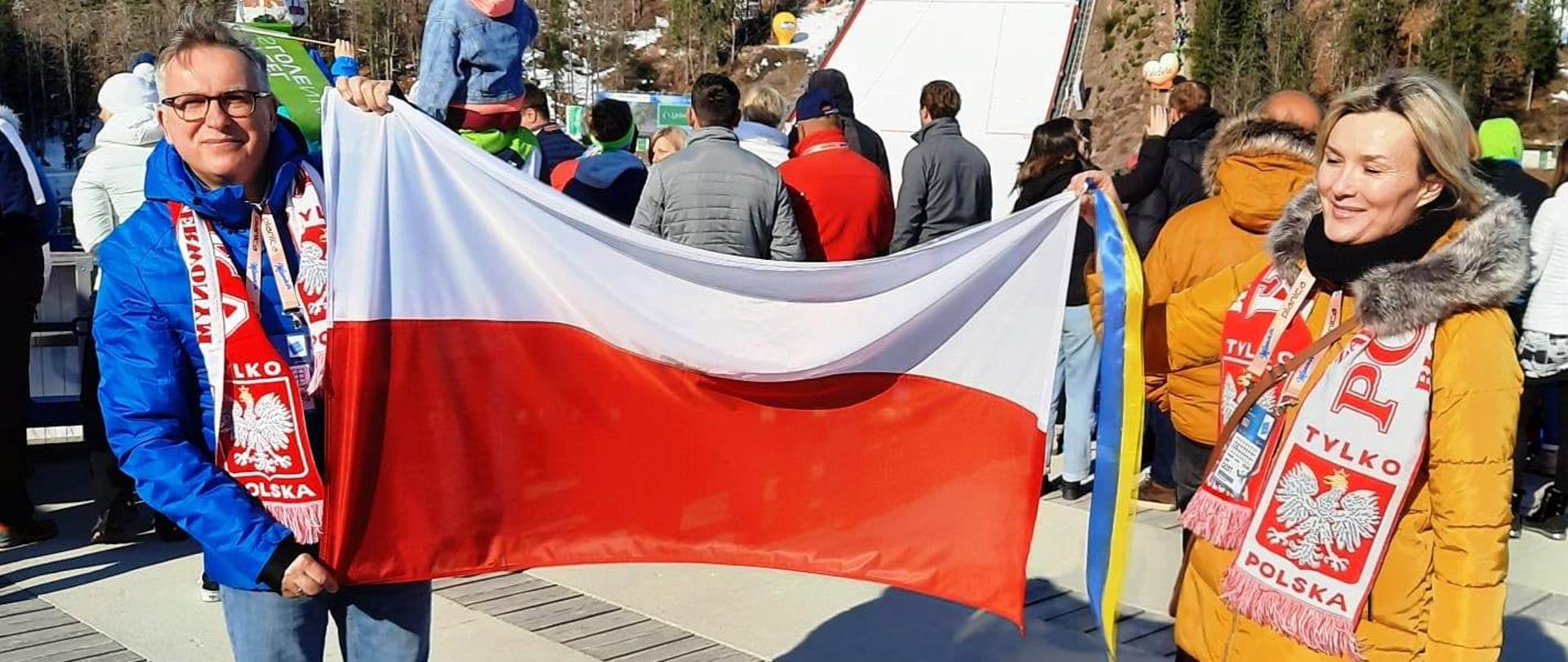 Veleposlanik Republike Poljske Krzysztof Olendzki s soprogo Joanno Olendzko - Planica 2022