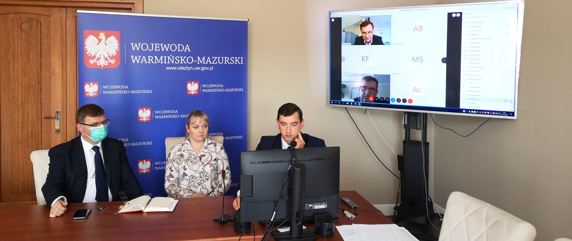Wideokonferencja z udziałem Wojewody