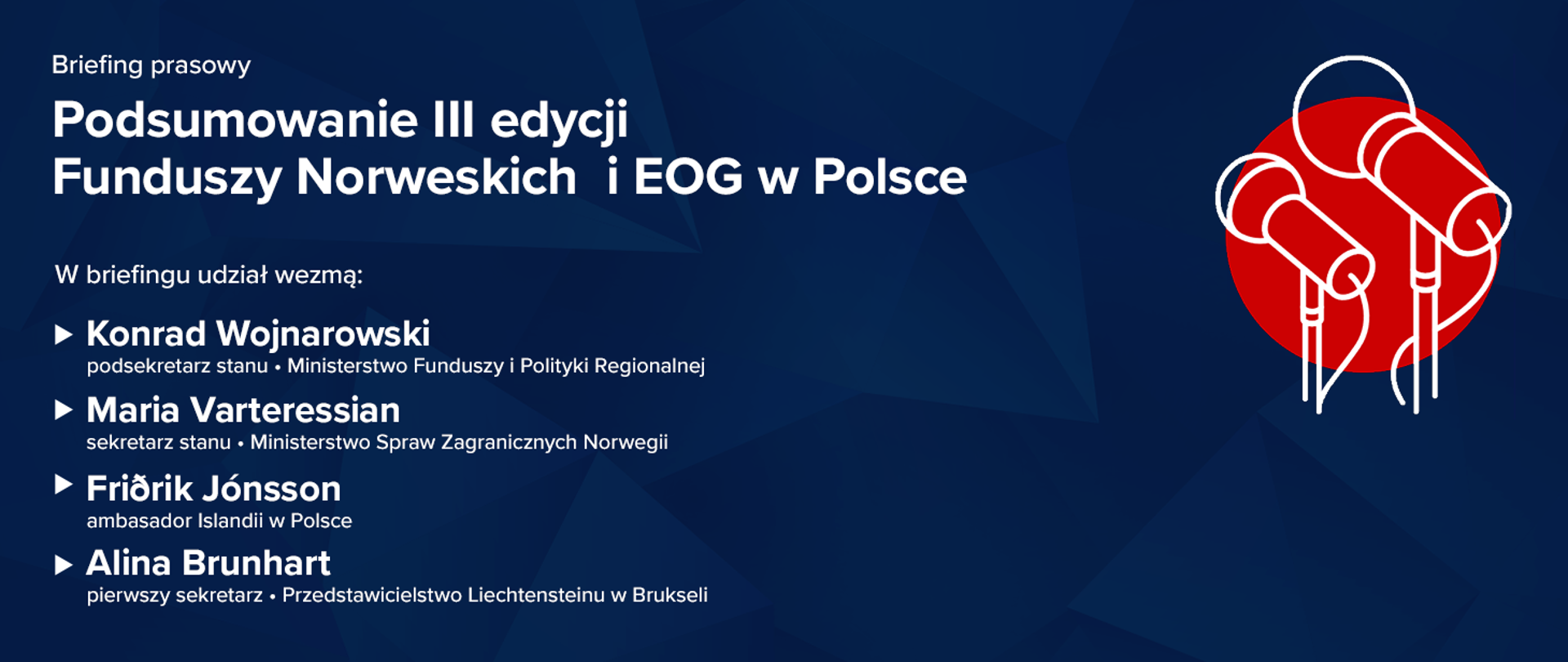 Grafika z zapowiedzią biefingu prasowego 