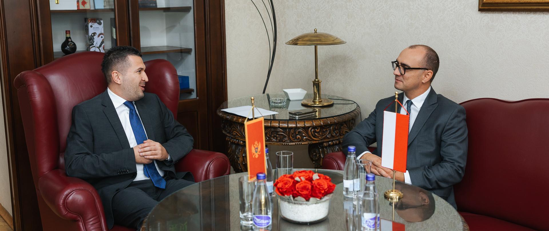 CdA Bartosz Marcinkowski i wiceprzewodniczący Parlamentu ME Boris Pejović