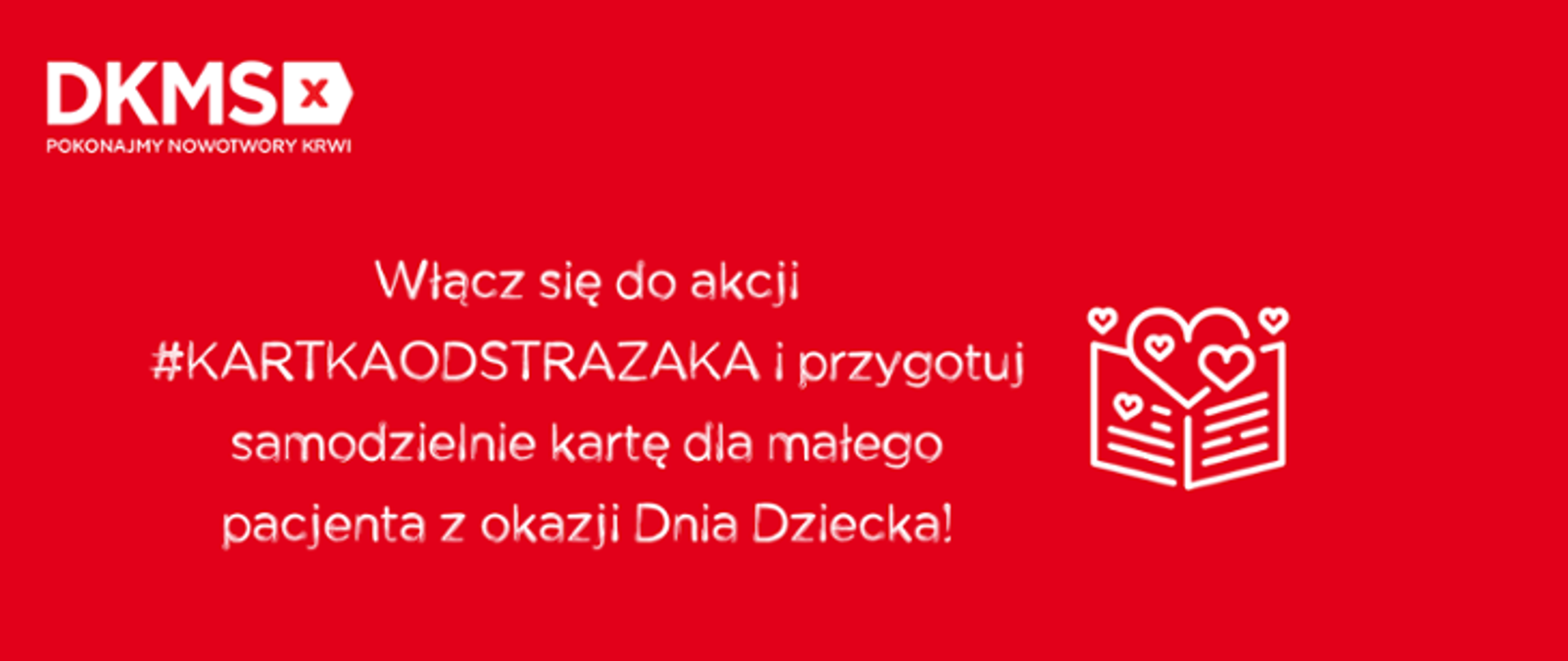 Baner zachęcający do udziału w akcji #kartkaodstrazaka