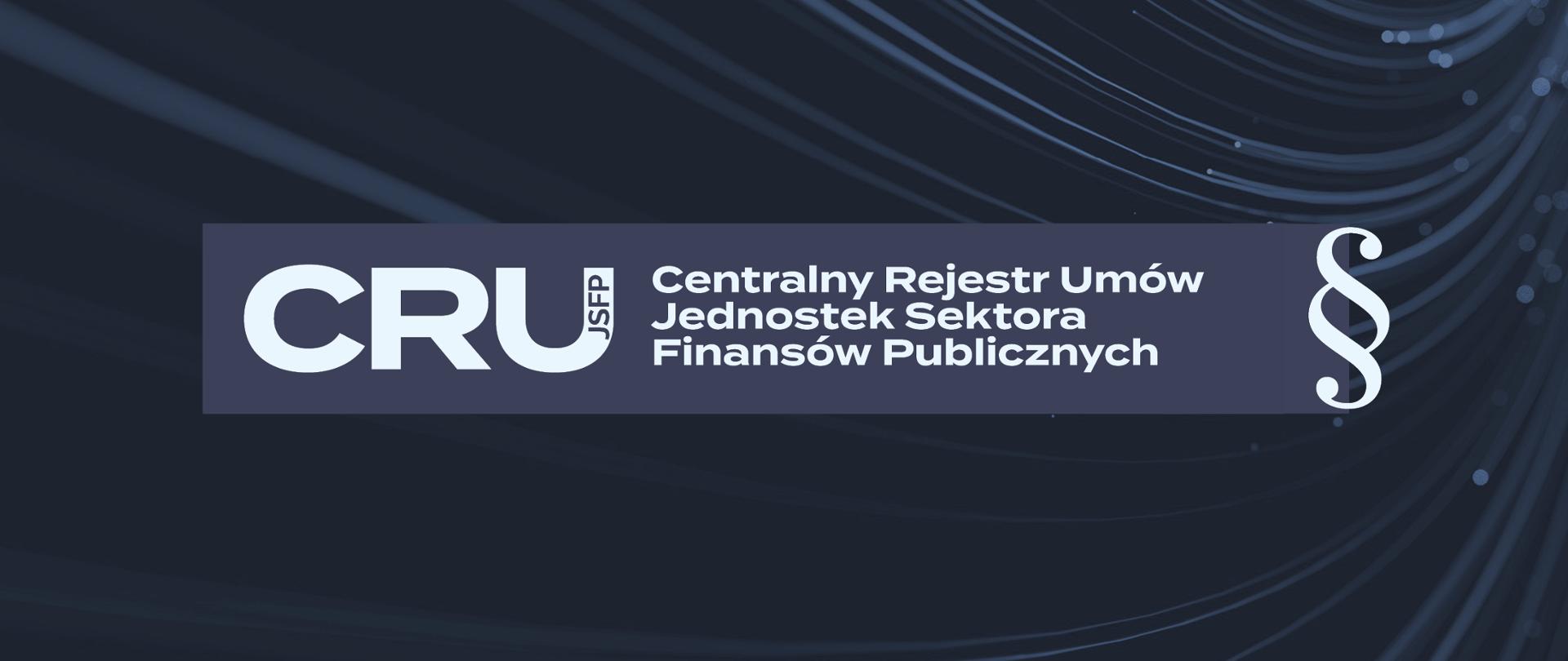 Zdjęcie prezentujące logo Centralnego Rejestru Umów Jednostek Sektora Finansów Publicznych wraz z symbolem paragrafu
