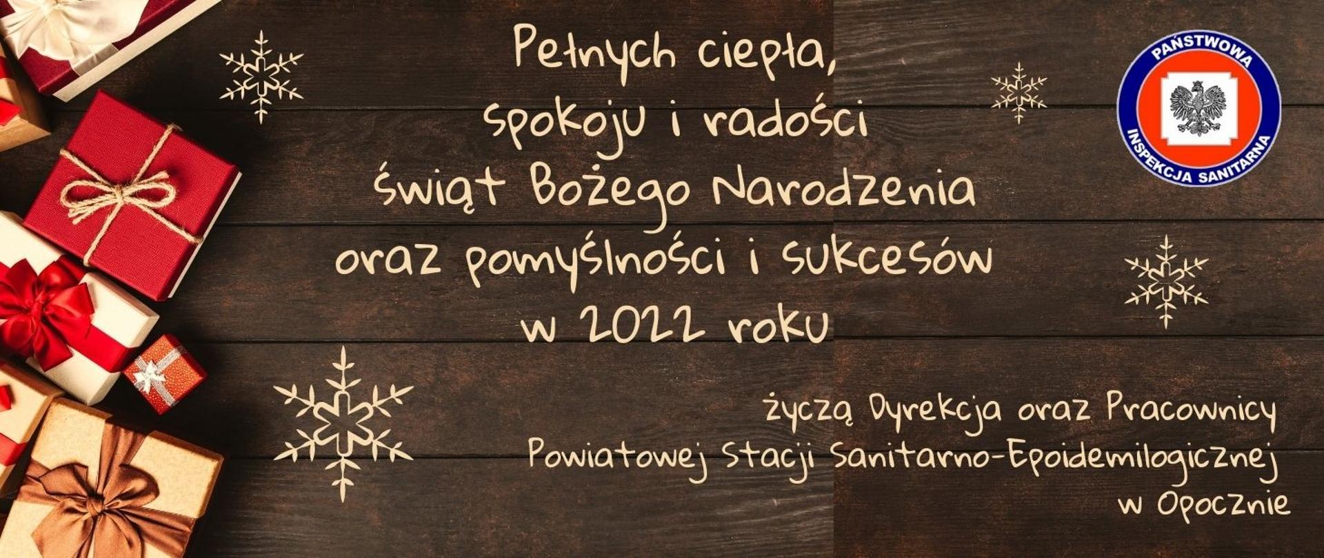 Pełnych ciepła, spokoju i radości świąt Bożego Narodzenia oraz pomyślności i sukcesów w 2022 roku