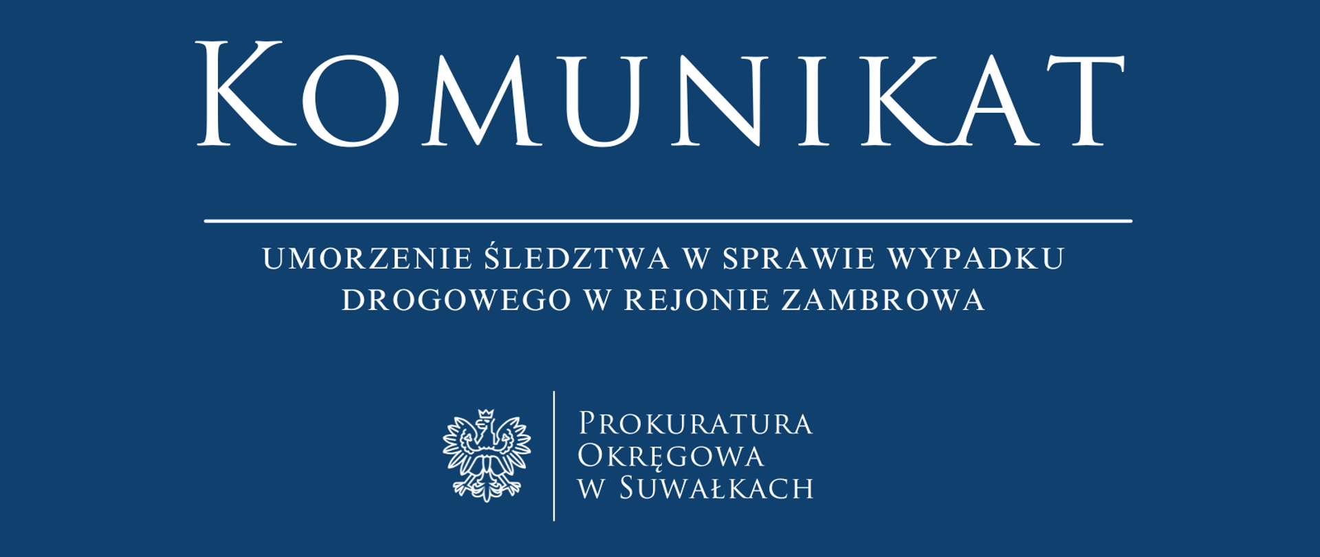 Umorzenie śledztwa w sprawie wypadku drogowego w rejonie Zambrowa