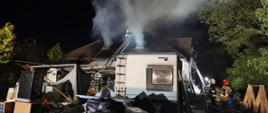 Pożar poddasza budynku w Prudniku