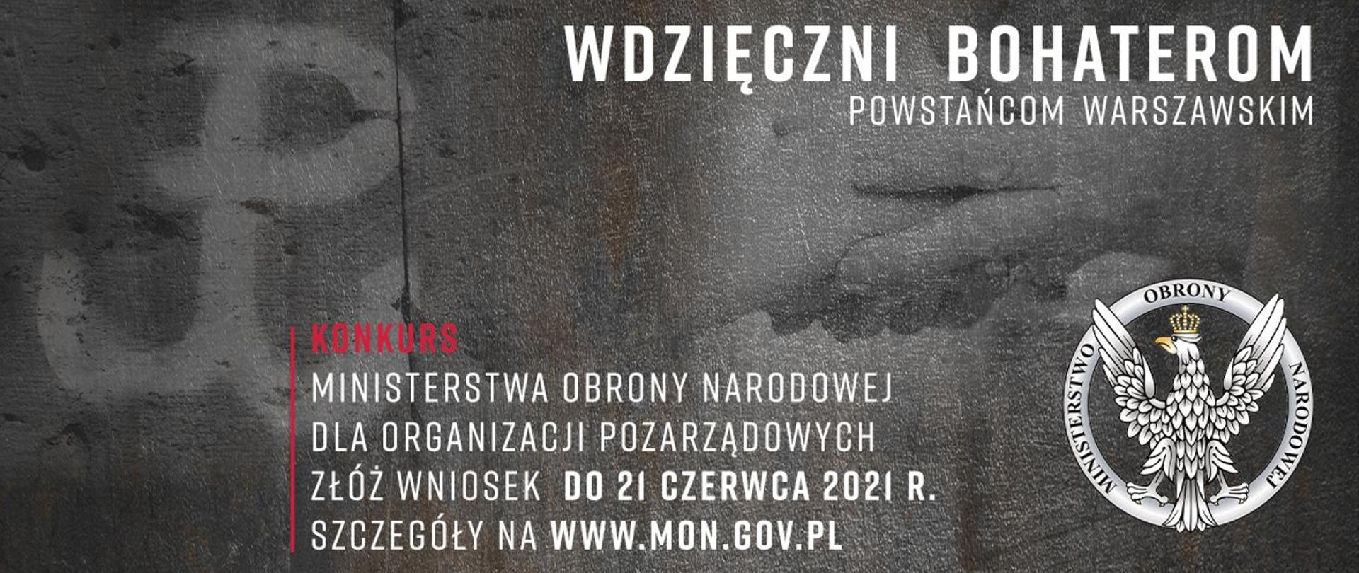 Plakat w szarej kolorystyce informujący o konkursie