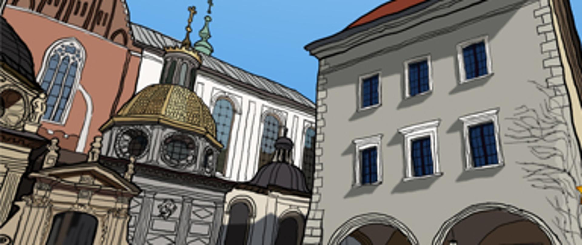 Ekran z wirtualnej przechadzki po Wawelu 