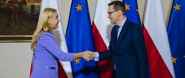 Spotkanie premiera Mateusza Morawieckiego z komisarz Unii Europejskiej ds. energii Kadri Simson.