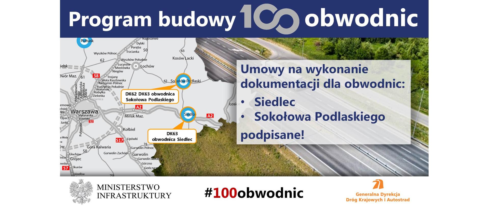 Rozpoczyna się projektowanie obwodnic Siedlec i Sokołowa Podlaskiego - infografika