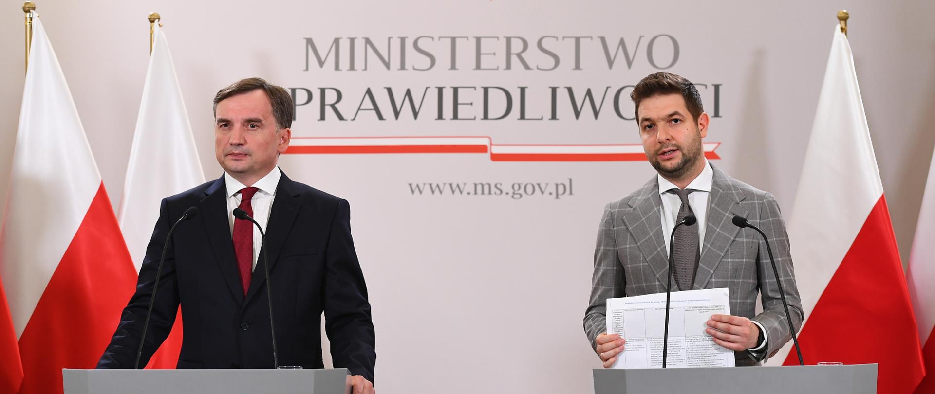 Konferencja prasowa w Ministerstwie Sprawiedliwości
