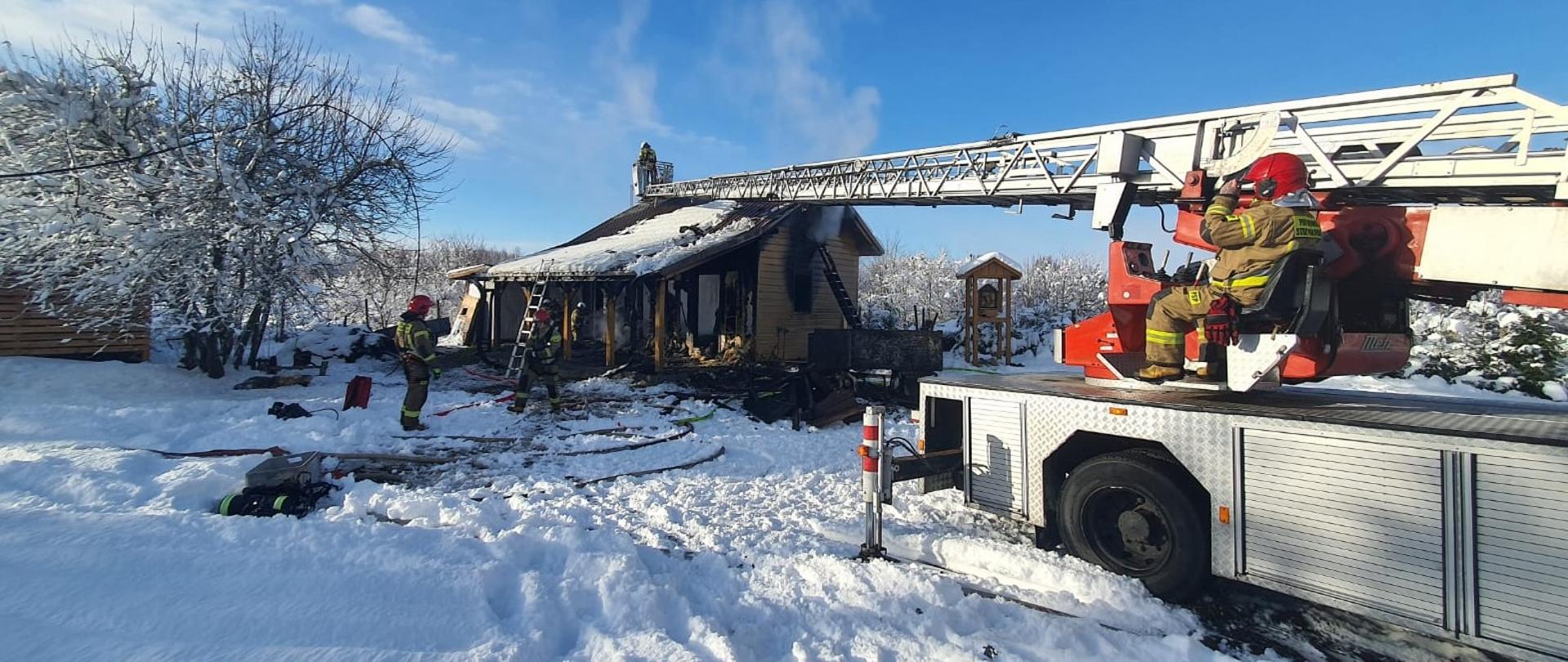 Pożar domu letniskowego w Miłomłynie