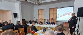 Spotkanie Zastępcy Śląskiego Komendanta Wojewódzkiego PSP st. bryg. Rafała Świerczka z prezesami oraz naczelnikami jednostek OSP z terenu powiatu raciborskiego