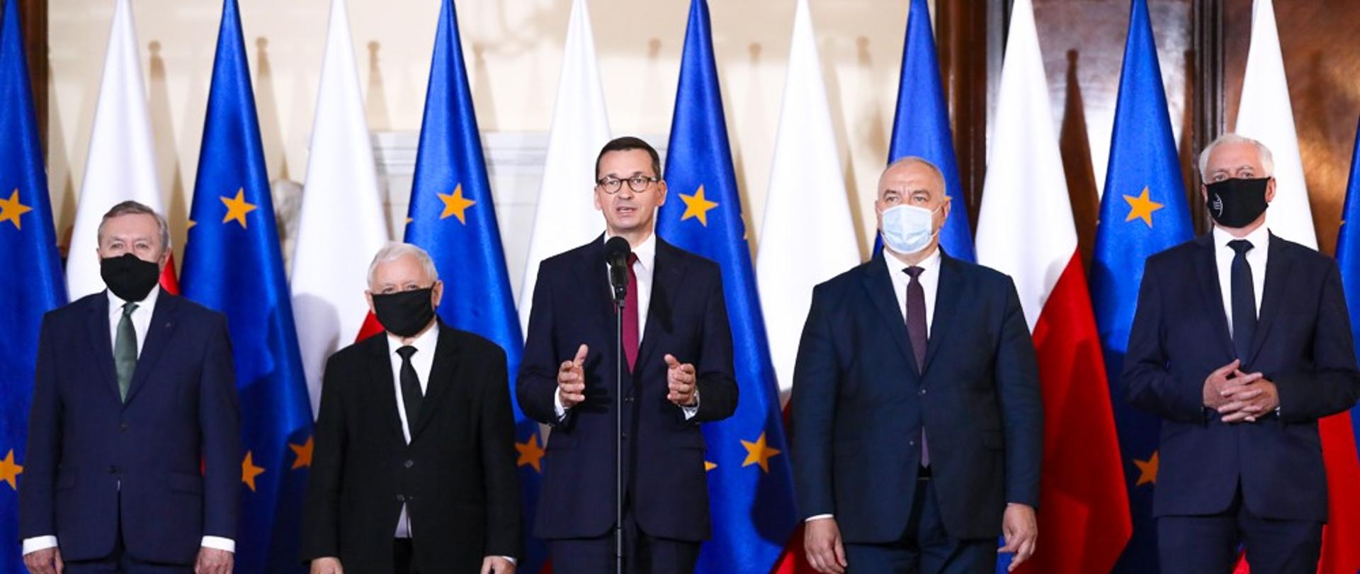 Premier i proponowani wicepremierzy.