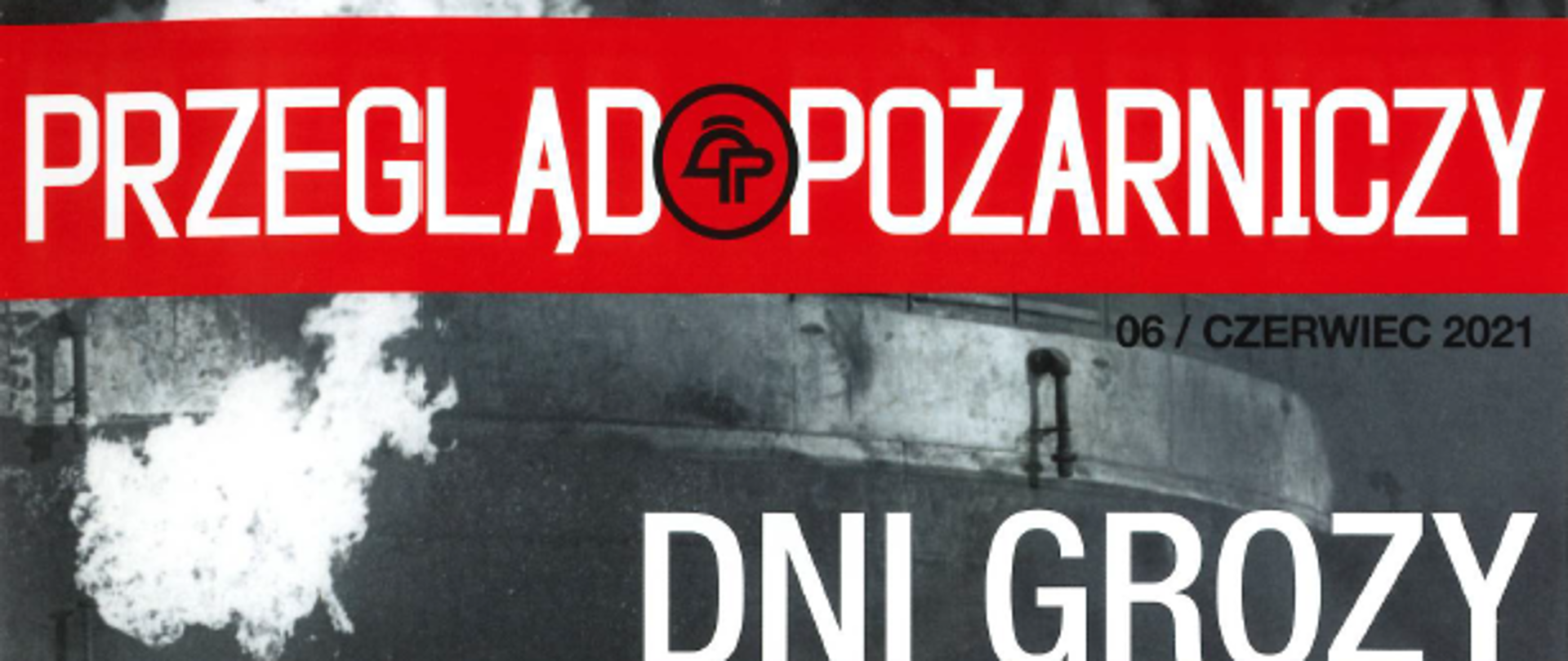 baner z napisem Przegląd pożarniczy 