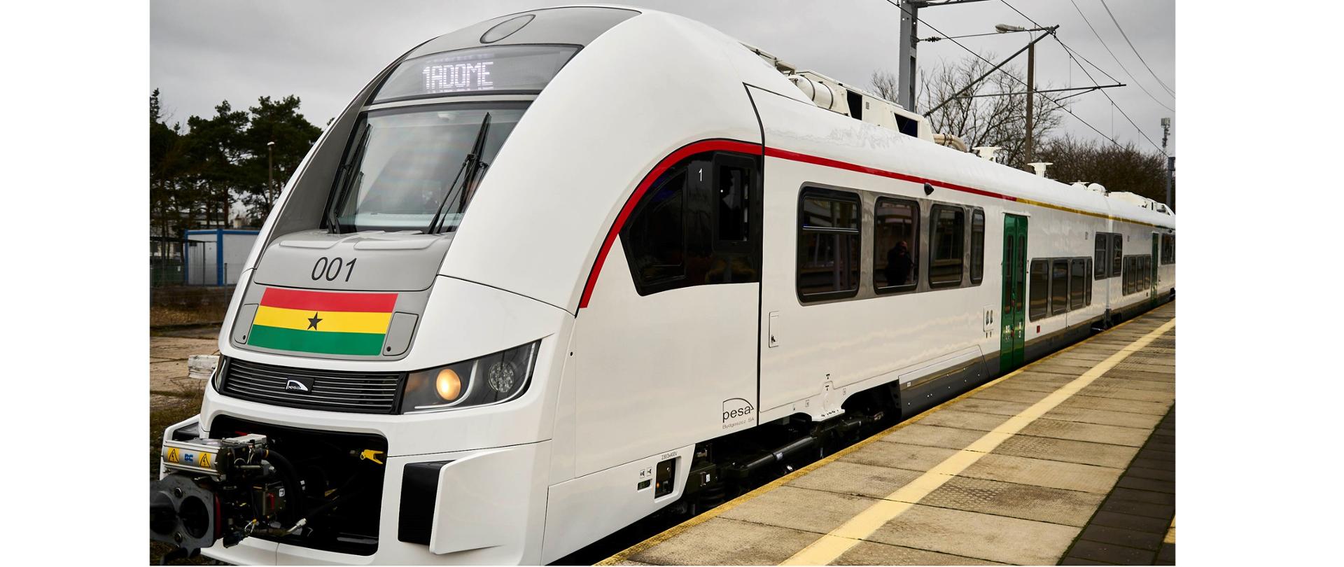 Przejazd pociągiem PESA zakupionym przez Republikę Ghany