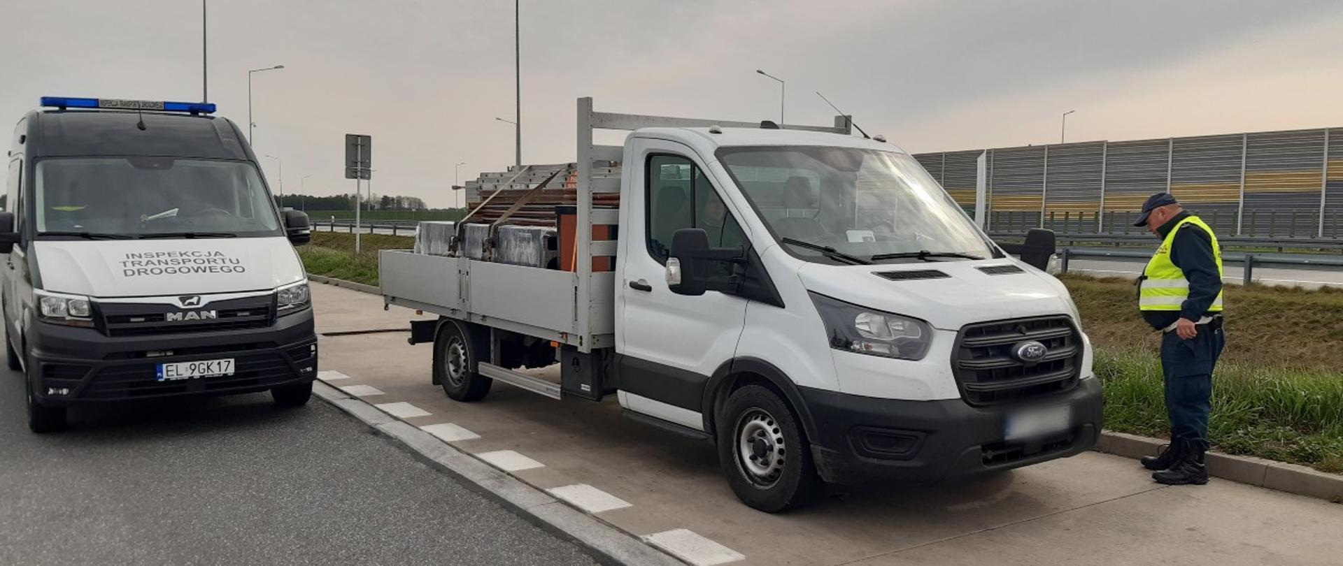 Kontrola przeładowanego pojazdu na drodze S8