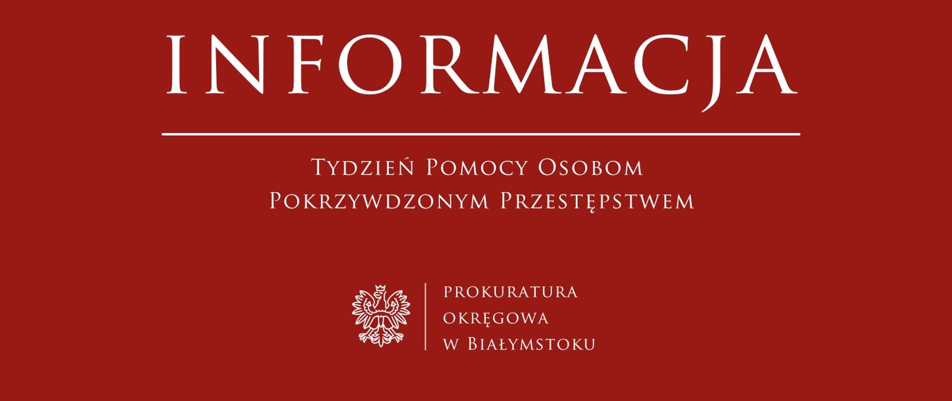 Tydzień Pomocy Osobom Pokrzywdzonym Przestępstwem