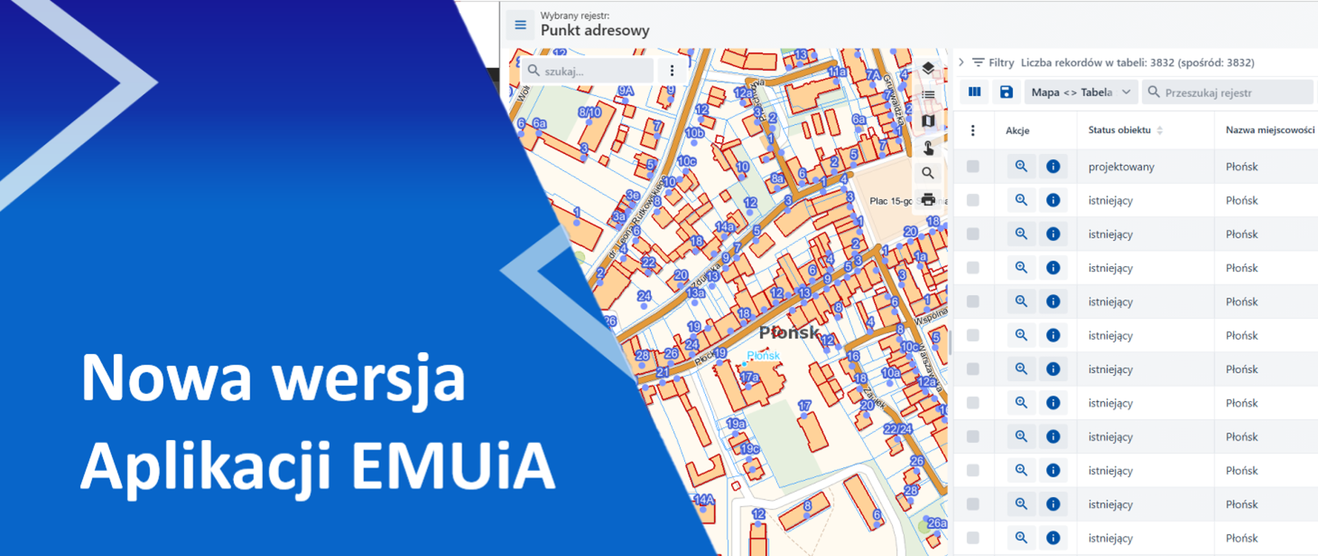 Baner prezentujący nową wersję Aplikacji EMUiA