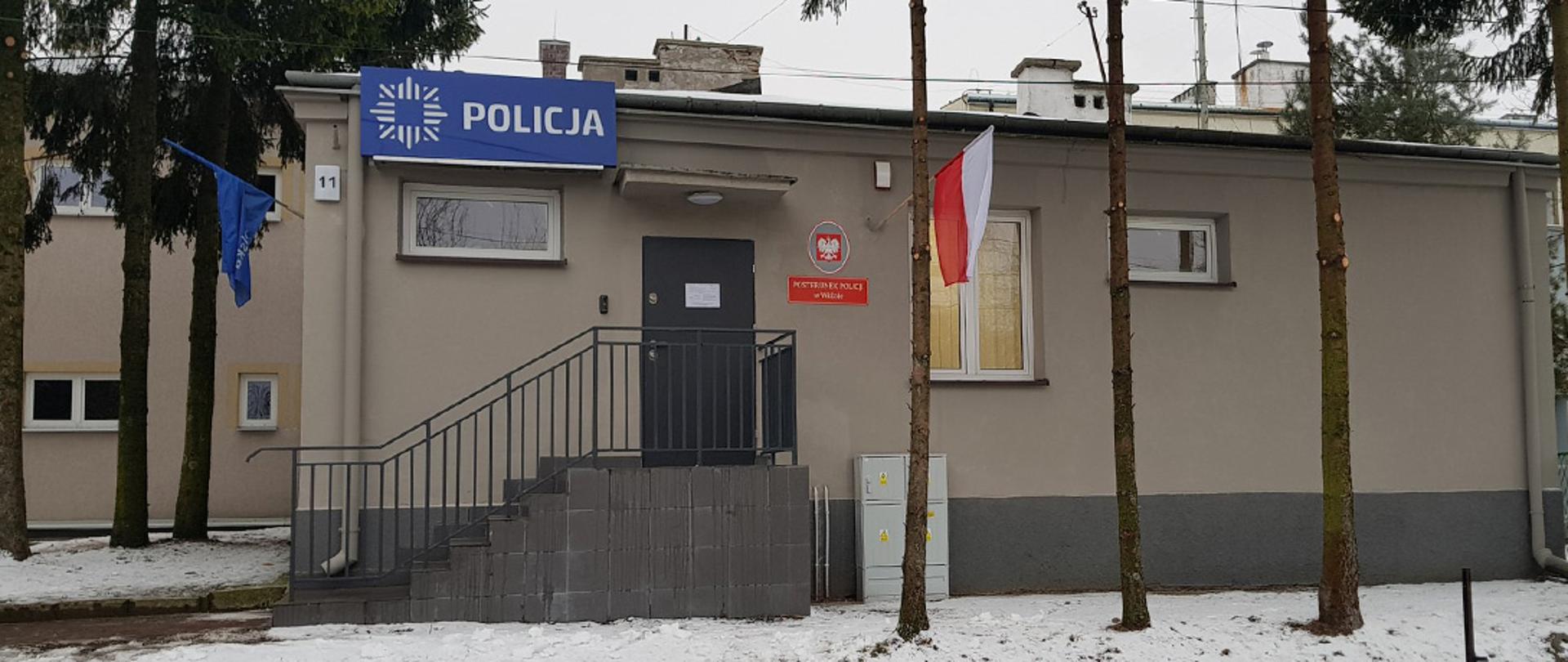 Budynek posterunku Policji w Wiźnie w województwie podlaskim.