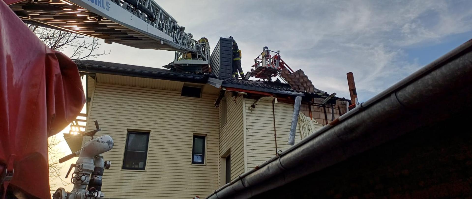 Strażacy podczas działań