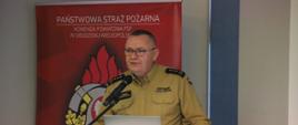 wystąpienie Komendanta Powiatowego PSP 
