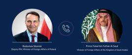 Telephone conversation between the Deputy Prime Minister and Minister of Foreign Affairs of the Republic of Poland, Radosław Sikorski, and the Minister of Foreign Affairs of the Kingdom of Saudi Arabia, His Highness Prince Faisal bin Farhan Al Saud.
