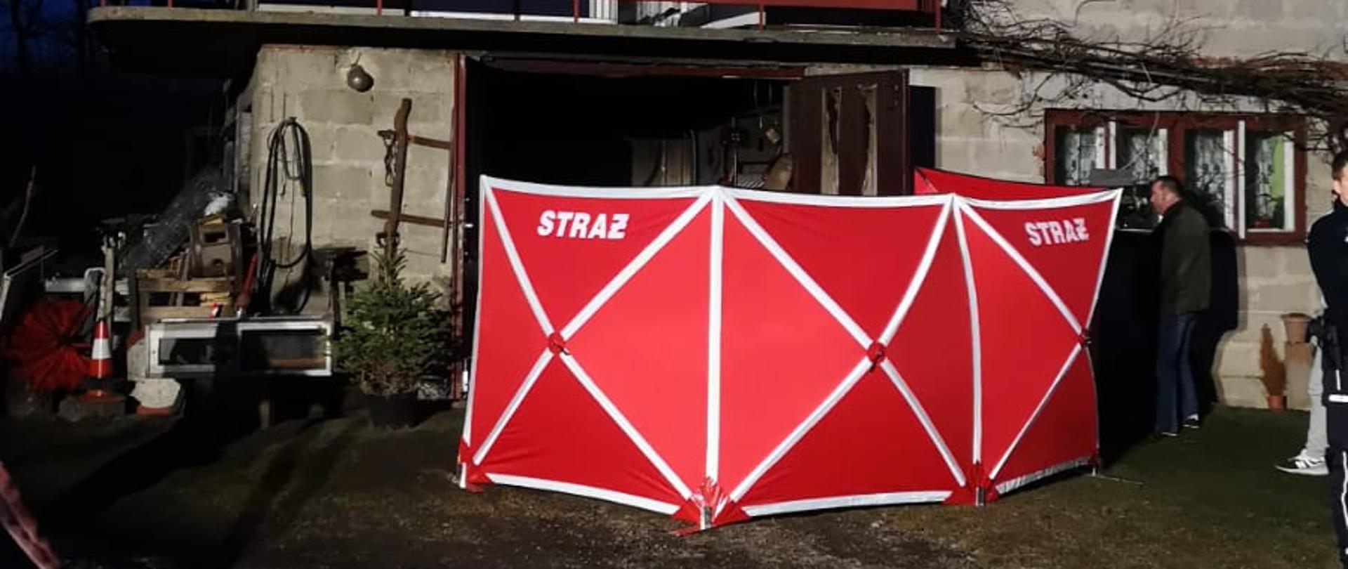 Pożar kotłowni w miejscowości Kąty 