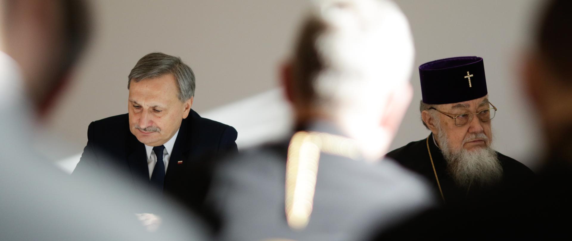 Wiceminister Edukacji Narodowej – Maciej Kopeć i arcybiskup Sawa – Prawosławny Metropolita Warszawski i całej Polski