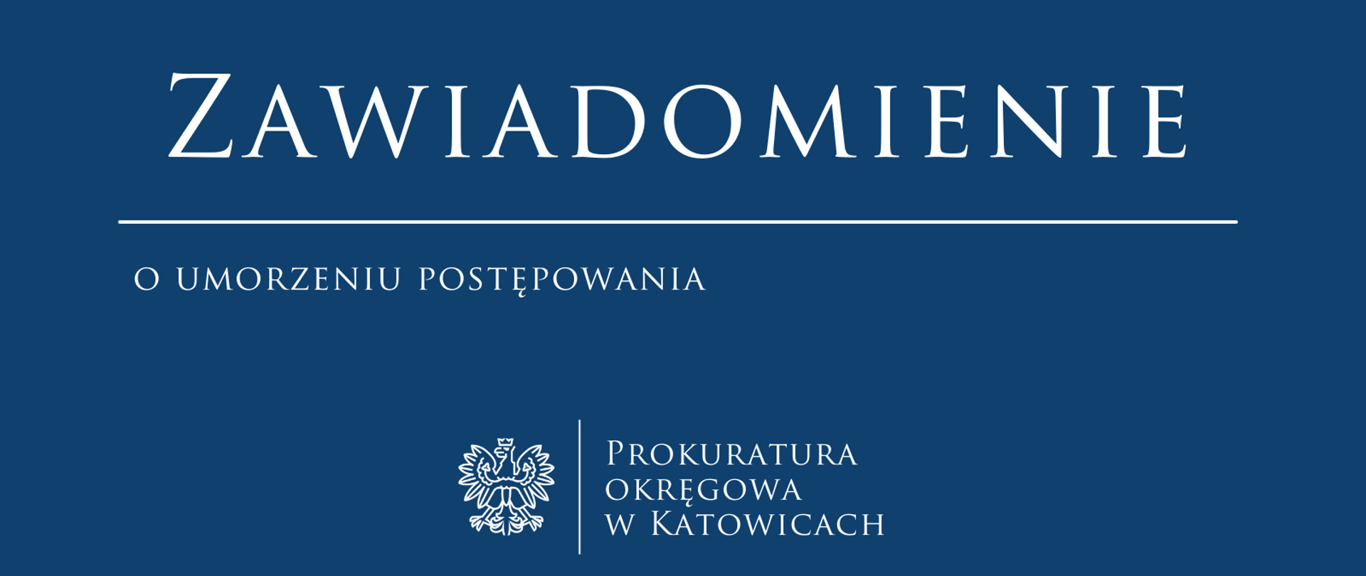 Zawiadomienie o umorzeniu postępowania