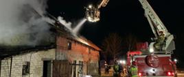 Pożar budynku gospodarczego