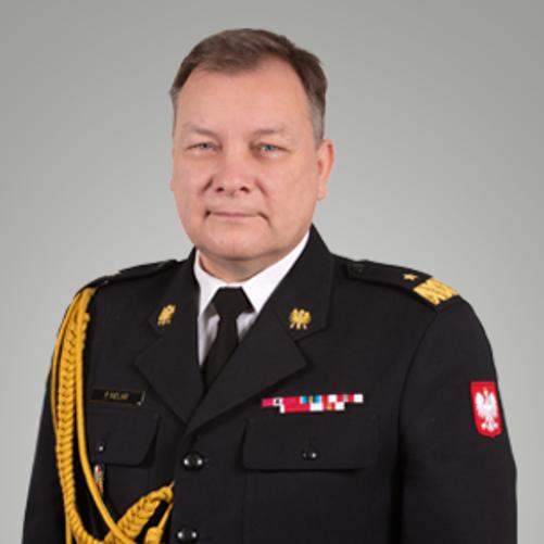 Opolski Komendant Wojewódzki PSP nadbryg. Paweł KIELAR w mundurze galowym.