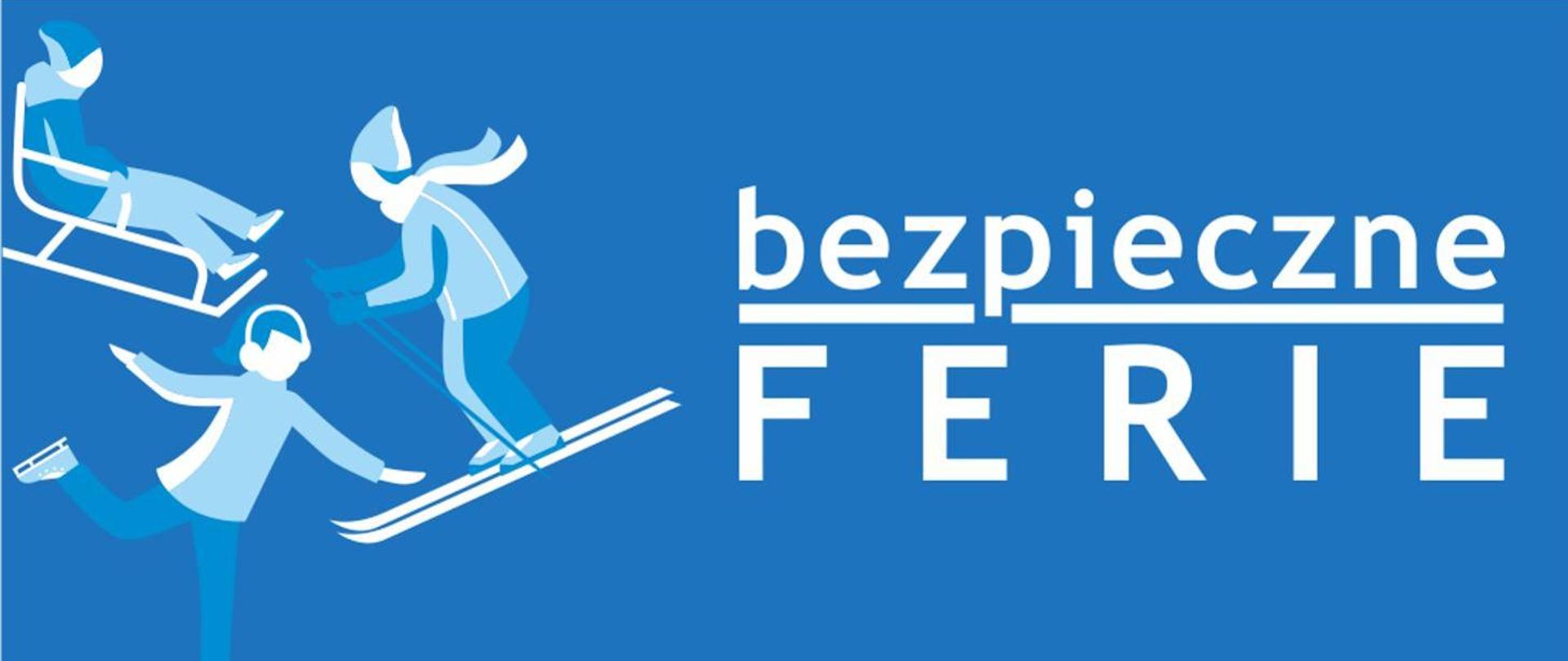 Plakat promujący akcję bezpieczne ferie