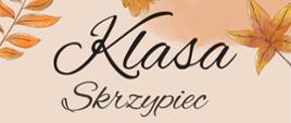Plakat informacyjny w jesiennej kolorystyce i minimalistycznym stylu. W lewym górnym rogu znajduje się ilustracja gałązki z pomarańczowymi liśćmi. Tło plakatu jest w jasnym, beżowym odcieniu.
Na plakacie znajduje się czarny tekst napisany wielkimi literami: „Klasa Skrzypiec PANI ELŻBIETY REMBELIŃSKIEJ ZAPRASZA NA AUDYCJĘ” Data i godzina: „6 PAŹDZIERNIKA 2026 R. GODZ. 16:00” Miejsce: „SALA KONCERTOWA PSM I ST. W GRAJEWIE”
