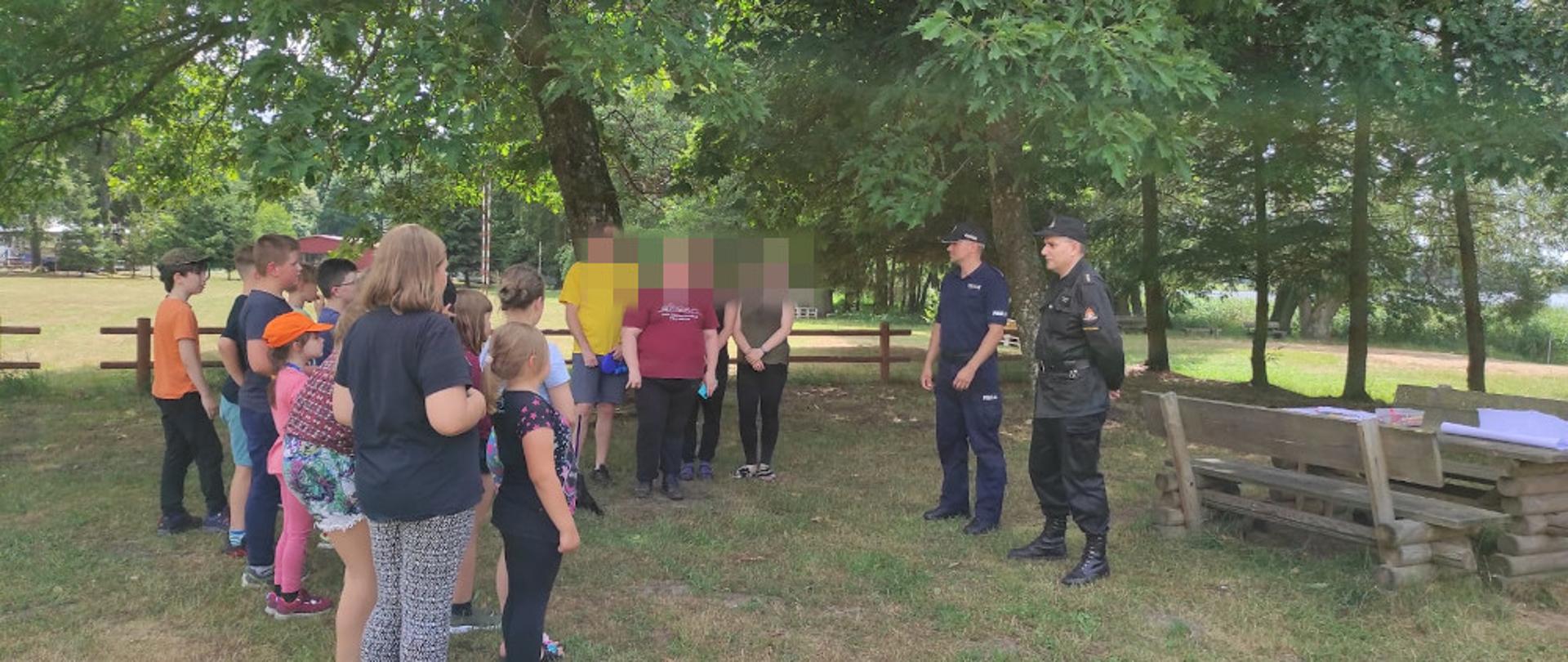 Kontrola obozu harcerskiego w Drężnie